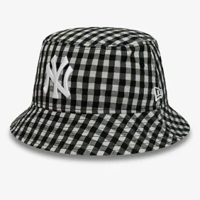New York Yankees Gingham Tapered Bucket Hat