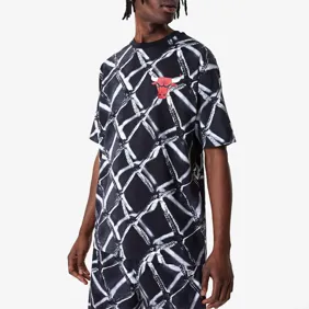 Chicago Bulls Nba All Over Print Oversized T-Shirt