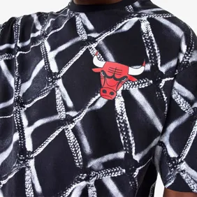 Chicago Bulls Nba All Over Print Oversized T-Shirt
