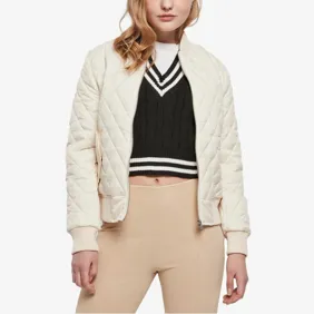 Ladies Diamond Quilt Nylon Jacket