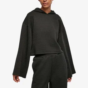 Ladies Short Quilted Kimono Hoody