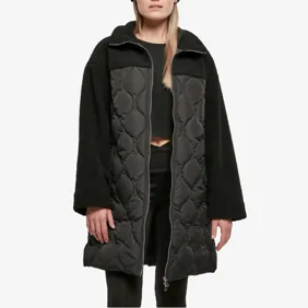 Ladies Oversized Sherpa Quilted Coat