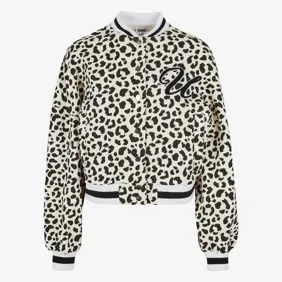 Ladies Aop Oversized College Sweat Jacket