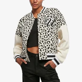 Ladies Aop Oversized College Sweat Jacket