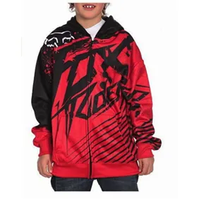 Racing Boys Fresh Kill Zip Front Fleece Flame