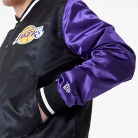 La Lakers Nba Satin Bomber Jacket
