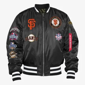 San Francisco Giants X Alpha Industries Navy Bomber Jacket