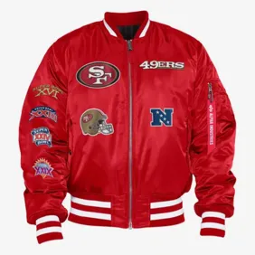 San Francisco 49ers X Alpha Industries Ma-1 Bomber Jacket