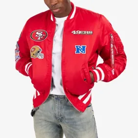 San Francisco 49ers X Alpha Industries Ma-1 Bomber Jacket