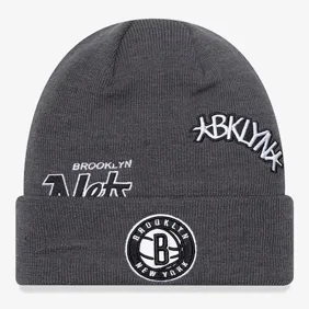 Brooklyn Nets Multi Patch Cuff Knit Beanie Hat