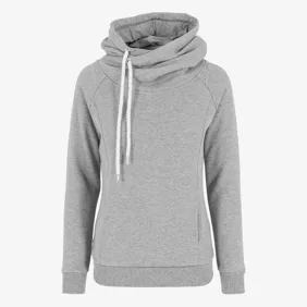 Ladies Ragian High Neck Hoody