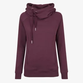 Ladies Ragian High Neck Hoody