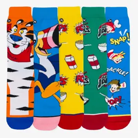 Kelloggs Gift Bo5-Pack Crew Socks