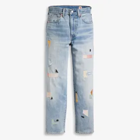 Mij Column Med Indigo Worn In Denim