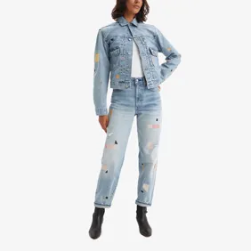 Mij Column Med Indigo Worn In Denim