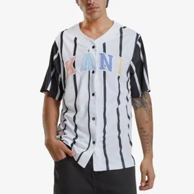 Serif Striped Block Baseball Shirt