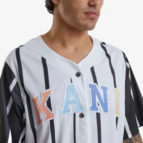 Serif Striped Block Baseball Shirt