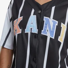 Serif Striped Block Baseball Shirt
