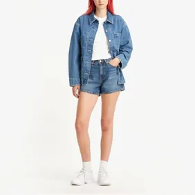 80S Mom Short Med Indigo-Worn In