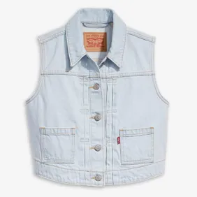 Utility Vest Med Indigo-Worn In