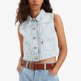 Utility Vest Med Indigo-Worn In