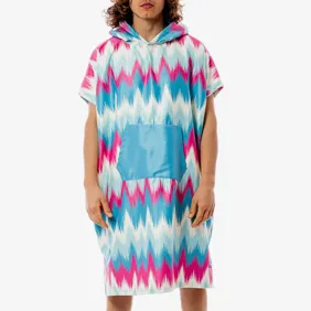 “Color Waves" Hooded Poncho