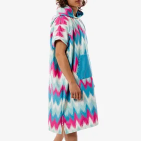 “Color Waves" Hooded Poncho