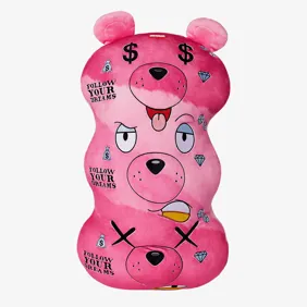 Triple Pink Bear Pillow