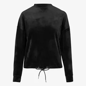 Ladies Oversized Velvet Crew