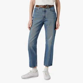 501 Original Crop Med Indigo