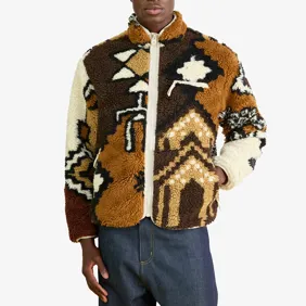Moroccan Rug Sherpa Jacket
