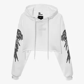 Wings Cropped Hoodie