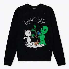 Alien Nerm Christmas Light Up Knit Sweater