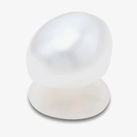Jibbitz White Oval Baroque Pearl