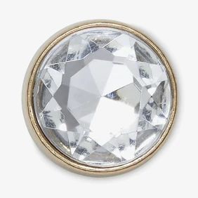Jibbitz Gold Clear Gem