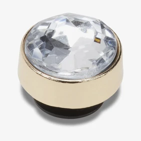 Jibbitz Gold Clear Gem