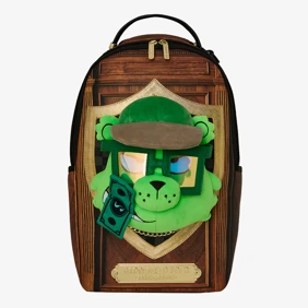 Mounted Moneybear Head Backpack