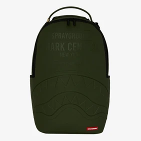 Shark Central Embossed Green Nylon Backpack