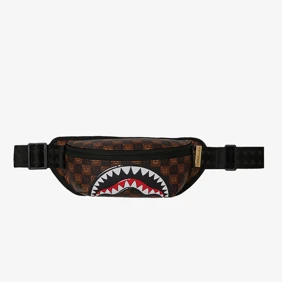 Sharks In Paris Wtf Bubble Brown Check Crossbody