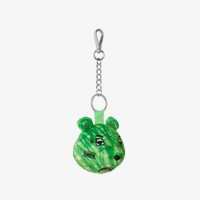 Doodle Checker Bear Head Keychain