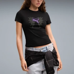 Street Glam Slim Short Graphic Tee