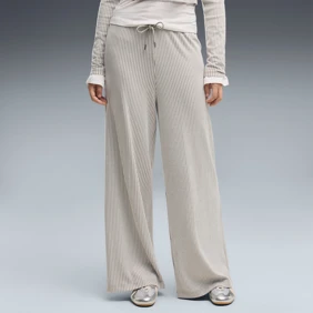 Ess Ribbed Wide Leg Soft Touch Pants Op