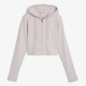 Ess Ribbed Full-zip Soft Touch Hoodie