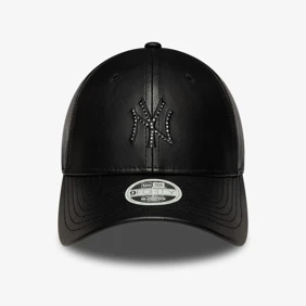 Yankees Womens MLB Diamante PU 9FORTY M-Crown Adjustable Cap