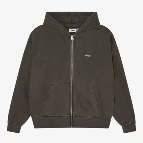 Lowercase Pigment ZIP Hood Fleece