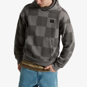Tonal Check Stretch Logo Hoodie
