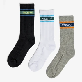 Pit Crew Mid Calf Socks 3-Pack