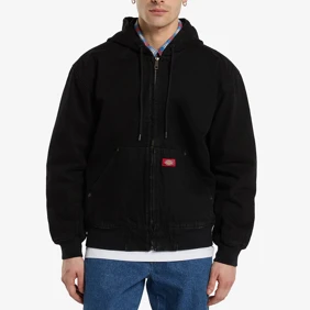 Hilham Lined Denim Hooded Bomber