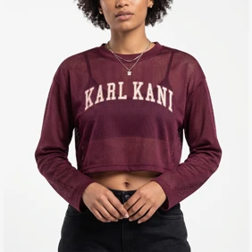 College Mesh Cropped Longsleeve