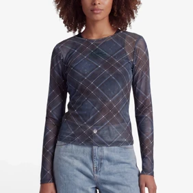 Signature Check Mesh Longsleeve